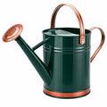 Arrosoir en Métal Vert Foncé avec Anse Cuivrée 1,5L