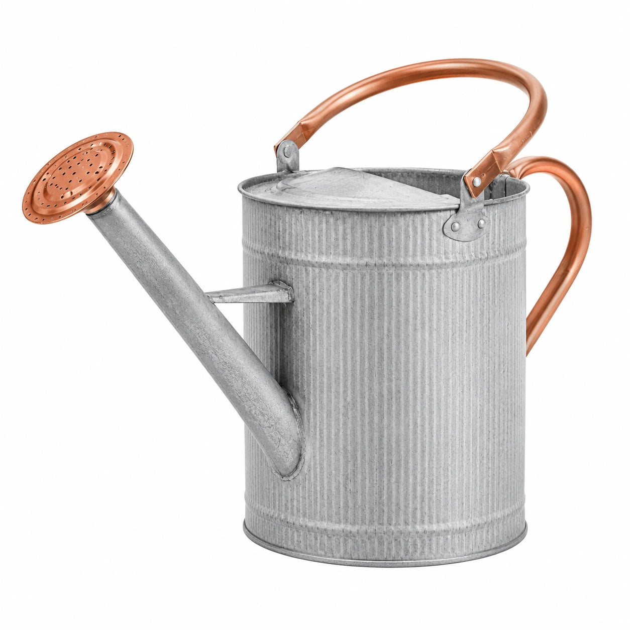 Arrosoir classique en métal galvanisé 5L avec poignée cuivre