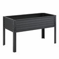 Jardinière surélevée en métal noir 100x40x80 cm