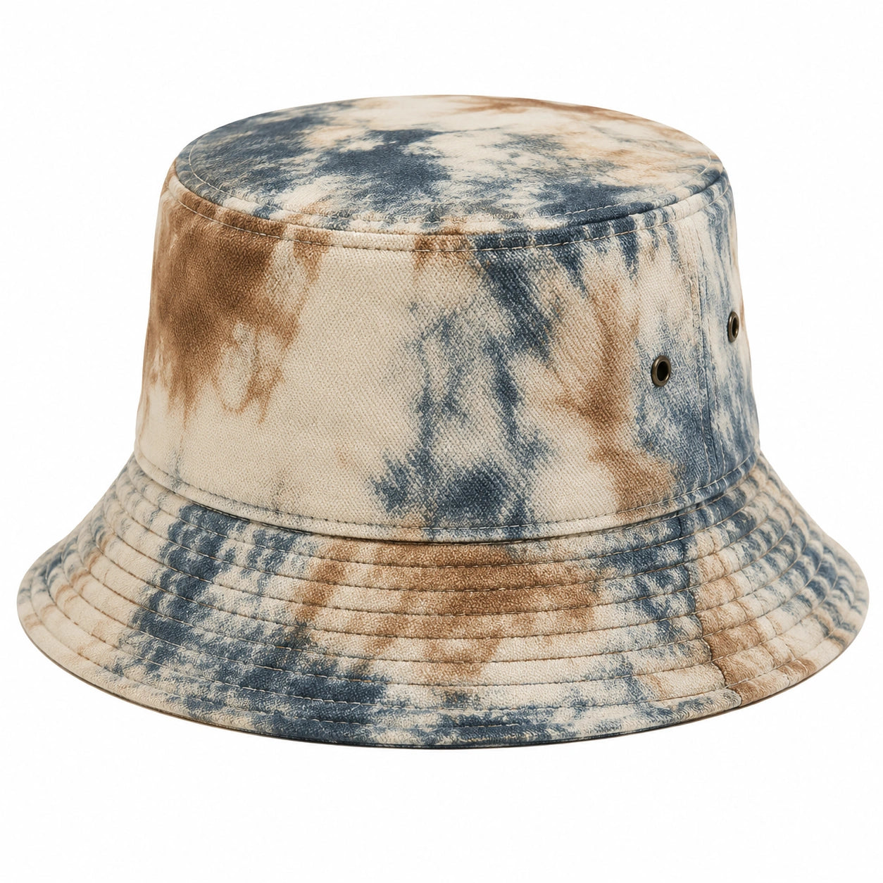 Chapeau Bob Tie-Dye Bleu et Marron