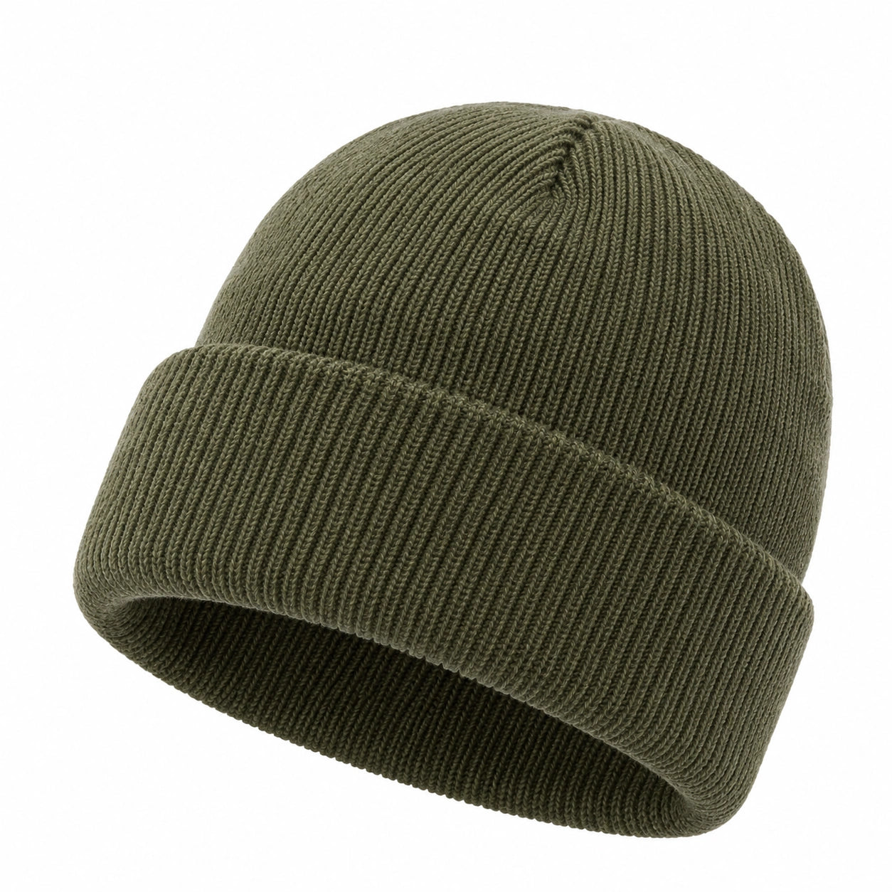 Bonnet côtelé thermique vert kaki