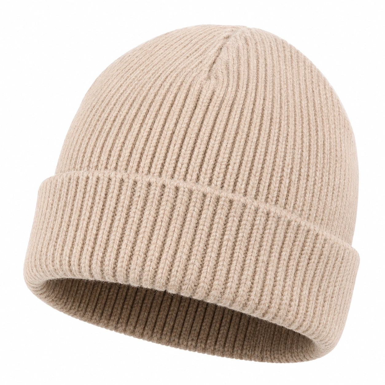 Bonnet tricoté beige