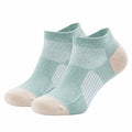 Chaussettes sport courtes et respirantes vert clair et beige