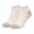 Chaussettes courtes unisexes crème et vert