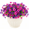 Plante artificielle Pétunia violet et rose avec pot décoratif
